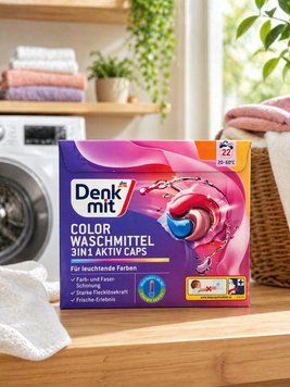 Капсули для прання Denkmit Color Waschmittel 3в1 Active Caps &ndash; яскравість кольорів і ефективне очищення 003394 фото