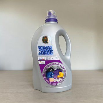 Гель для прання Wash & Free &laquo;Жасмин та лаванда з марсельським милом&raquo; 5 кг &ndash; універсальний для білих і кольорових речей 000755 фото