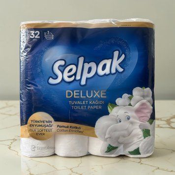 Туалетний папір Selpak Deluxe Cotton Enriched &mdash; 32 рулони 017708 фото
