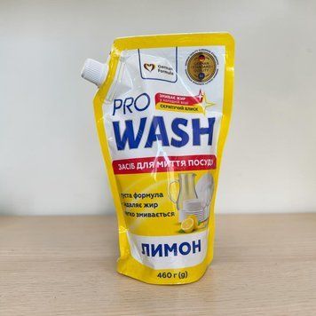 Засіб для миття посуду Pro Wash &laquo;Лимон&raquo; 460 г (дой-пак) 017170 фото