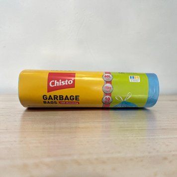 Мішки для сміття Chisto Strong, 60 л, 10 шт., сині 008330 фото