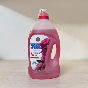 Універсальний гель для прання Wash & Free Summer Fresh Limited Edition 5 л &mdash; свіжість півоній для білих та кольорових тканин 017172 фото