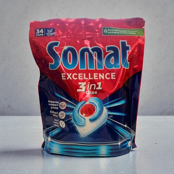 Somat Excellence 3 in 1 (34 шт.) &ndash; капсули для посудомийної машини 016059 фото