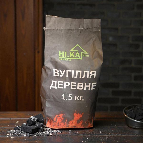 Деревне вугілля бренду HI.KA вагою 1,5 кг. 006341 фото