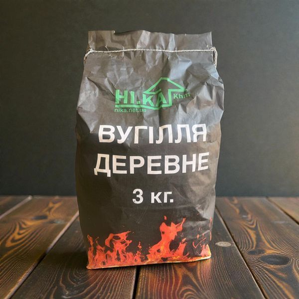 Деревне вугілля бренду HI.KA вагою 3кг. 000468 фото